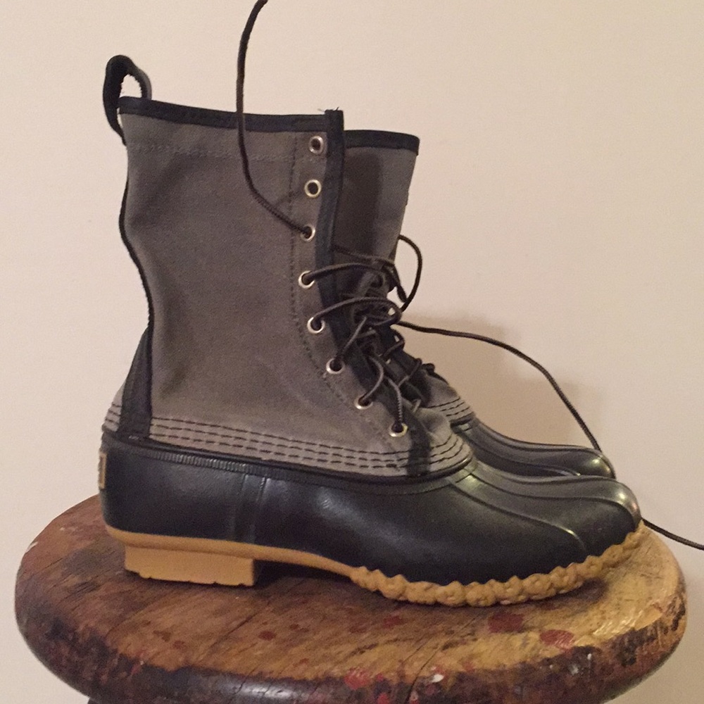 LLBean Maine Hunting Shoe Waxed Canvas, Charcoal 8